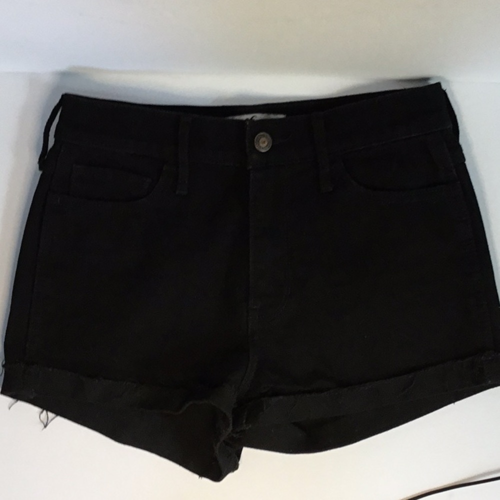 Hollister black denim shorts size 5